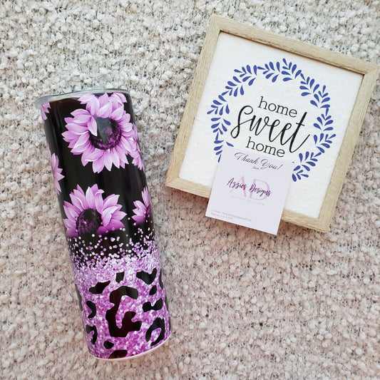 Pink Glitter Sunflower